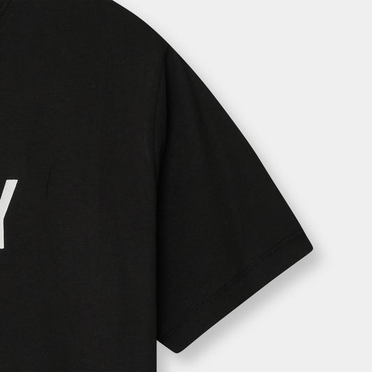 Jet Black Printed Tee